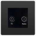 BG Evolve Black Chrome TV & FM Socket PCDBCTVFMB