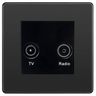 BG Evolve Black Chrome TV & FM Socket PCDBCTVFMB by BG Evolve (BG-PCDBCTVFMB)