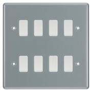 BG Metal Clad 8 Gang 2 Way Custom Grid Light Switch with Back Box Included
