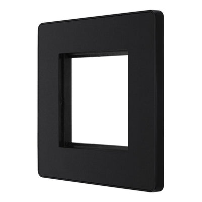 BG Evolve Matt Black Double Secondary Telephone Socket, Screw Terminal - Black Insert