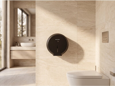 Bremmer Spira Toilet Roll Dispenser in Black