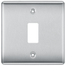 BG RNBS1 Nexus Grid Brushed Steel 1 Module Front Plate by British General (BG-RNBS1-Shopify-SA_1)