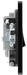 PCDBC52B Side - This Evolve Black Chrome 13A fused and switched connection unit from British General with power indicator provides an outlet from the mains containing the fuse, ideal for spur circuits and hardwired appliances.