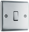 BG NPC13 Nexus Metal Polished Chrome 1 Gang 10A 10AX Intermediate Plate Switch