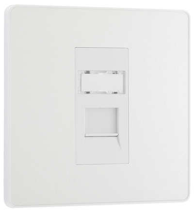 BG PCDCLRJ451W Pearlescent White Evolve RJ45 Cat6 Data Outlet