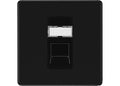 BG Screwless Matt Black Single 1 Gang RJ45 Data Socket FFBRJ451B Black Insert