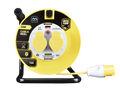 Masterplug LVCT2516/2 Yellow 110V 16A 2 Gang Cable Reel with Indicator 25m