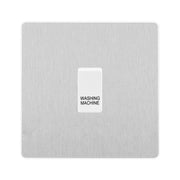 BG Evolve Brushed Steel Custom Appliance Grid Switch 1 Gang Screwless by British General (BG-EVOLVE-BS-1GANG-APPLIANCE)
