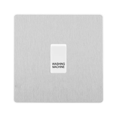 BG Evolve Brushed Steel Custom Appliance Grid Switch 1 Gang Screwless