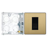 BG Evolve Satin Brass 1 Gang Master Telephone Outlet PCDSBBTM1B with 25mm Steel Back Box