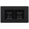 BG Evolve Matt Black 4G Faceplate with 45W USB A+C Charger Modules – Black Insert
