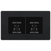 BG Evolve Matt Black 4G Faceplate with 45W USB A+C Charger Modules – Black Insert by British General (BG-PCDMBEMR4B+EMUSBAC45B)
