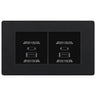 BG Evolve Matt Black 4G Faceplate with 45W USB A+C Charger Modules – Black Insert by British General (BG-PCDMBEMR4B+EMUSBAC45B)
