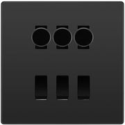 BG Evolve Black Chrome 6 Gang Switch 3x Trailing Edge LED Dimmer 3x Intermediate Custom Grid Switch by British General (BG-Evolve-BC-6G-CUSTOM-3x-Dimmer-3x-INT)