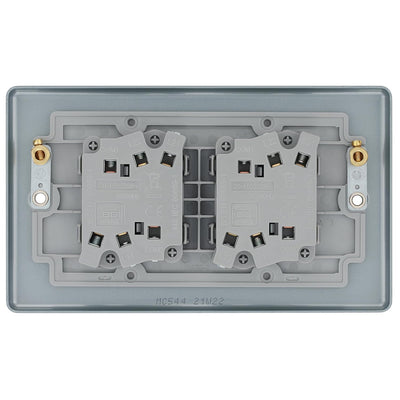 BG MC544 Metal Clad 20A 16AX 2 Way Quadruple Light Switch by British General (BG-MC544)