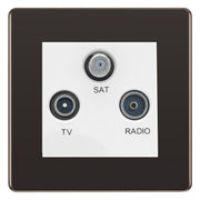 BG Nexus Screwless Black Nickel TV/FM/SAT Socket FBN67W by BG Nexus (BG-FBN67W)