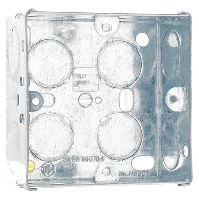 BG Evolve Matt Grey Single Blank Plate PCDMG94B with 35mm Steel Back Box