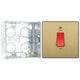 BG Evolve Satin Brass 45A DP Single Plate + Neon PCDSB74B with 35mm Steel Back Box