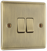 BG NAB42 Nexus Metal Antique Brass 2 Gang 10A 10AX 2 Way Plate Switch by British General (BG-NAB42-Shopify-SA_1)