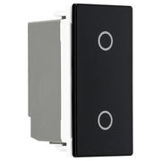 BG EMTDSB Slave Touch LED Dimmer Trailing Edge Euro Module Black Insert by British General (BG-EMTDSB)