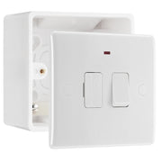 BG Nexus 13A 2 Pole Neon Switched Fused Connection Unit & 50mm Pattress Back Box by British General (BG-852+877)