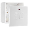 BG Nexus 13A 2 Pole Neon Switched Fused Connection Unit & 50mm Pattress Back Box by British General (BG-852+877)