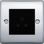 BG Nexus Metal Polished Chrome 2A Unswitched Socket NPC28B by British General (BG-NPC28B)