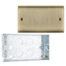 BG Nexus Antique Brass Double Blanking Plate NAB95 with 25mm Steel Back Box by British General (BG-NAB95+HGS04)
