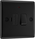 BG NFB52 Nexus Metal Matt Black 13A Neon Switched Fused Spur Unit