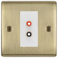 BG Nexus Antique Brass Euro Module RCA X 2 Outlet NABRCA2W