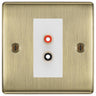 BG Nexus Antique Brass Euro Module RCA X 2 Outlet NABRCA2W by British General (BG-NABRCA2W)
