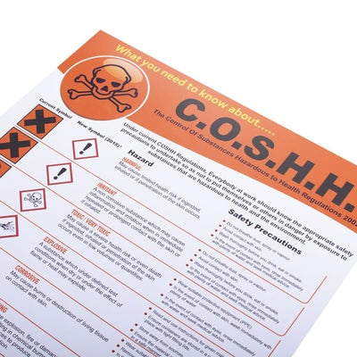 C.O.S.H.H. Regulations Poster by Rainbow (Safelincs-RBCOSHHRE)