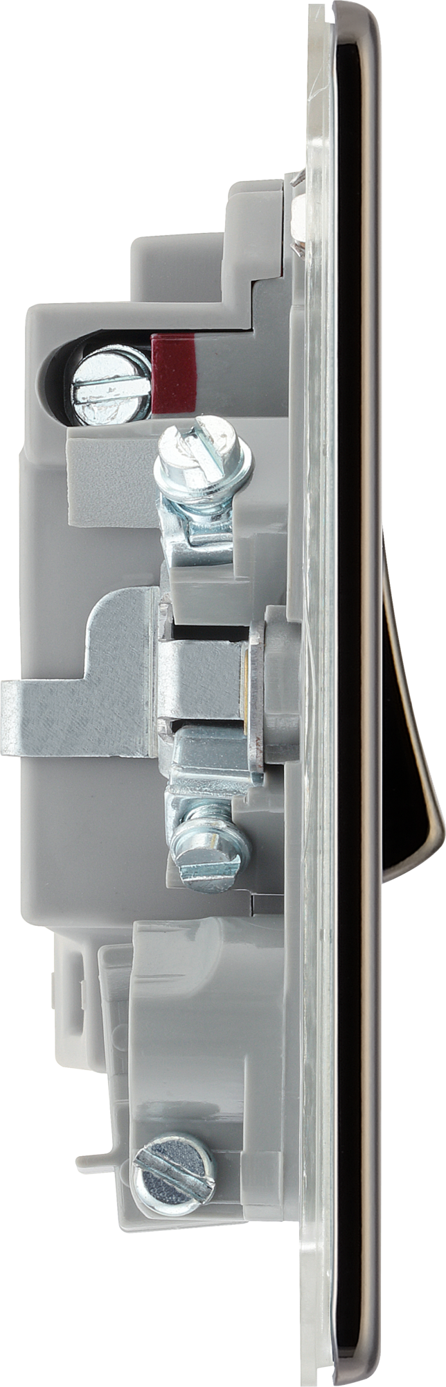 FBN53 Side - This 13A fused and switched connection unit with power indicator from British General provides an outlet from the mains containing the fuse ideal for spur circuits and hardwired appliances.