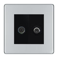 BG Flatplate Screwless Polished Chrome TV & Satellite Socket FPC65B