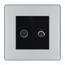 BG Flatplate Screwless Polished Chrome TV & Satellite Socket FPC65B by BG Nexus (BG-FPC65B)