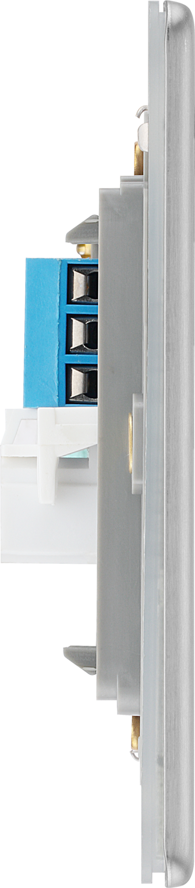 FBSBTS2 Side - This Secondary telephone socket from British General uses a screw terminal connection and should be used for additional telephone points which feed from the master telephone socket.