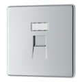 BG FPCRJ451 Nexus Screwless Flat-Plate Single RJ45 Data Outlet Polished Chrome