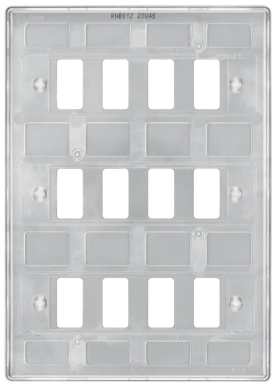 BG RNBS12 Nexus Grid Brushed Steel 12 Module Front Plate