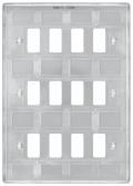 BG RNBS12 Nexus Grid Brushed Steel 12 Module Front Plate