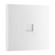 BG 9BTS/1 Moulded Square Edge | White | 1 Gang Screw Terminal Secondary Telephone Sock by British General (BG-9BTS/1)