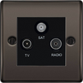 BG Nexus Metal Black Nickel TV/FM/SAT Socket NBN67B