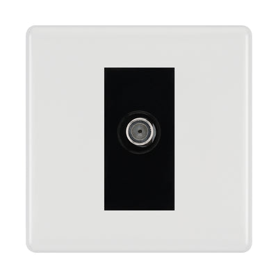 BG White Moulded Satellite Socket NWM64B by British General (BG-NWM64B)