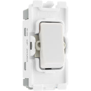 BG R30 Nexus Grid White 20A 20AX 2 Pole Switch Module by British General (BG-R30-Shopify-SA_1)