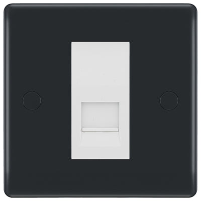 BG Part M Single Master Telephone Socket, Screw Terminal - White Insert