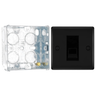 BG Nexus Matt Black Single Slave Telephone Socket NFBBTS1 with 35mm Steel Back Box