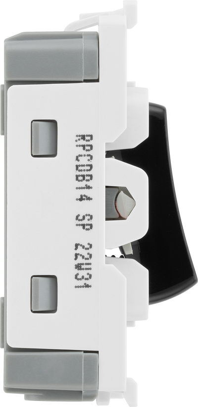 BG RPCDB14 Evolve Grid Black 20A 20AX 1 Way 1 Pole PRESS Retractive Switch Module