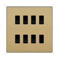 BG Evolve Satin Brass 7 Gang Custom Grid Light Switch