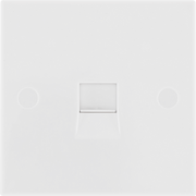 BG 9RJ11/1 Moulded Square Edge | White | 1 Gang RJ11 Screw Terminal Telephone Socket by British General (BG-9RJ11/1)