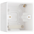 BG 877 Moulded White Round Edge 1 Gang 50mm | Surface Box