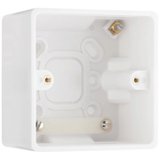 BG 877 Moulded White Round Edge 1 Gang 50mm | Surface Box by British General (BG-877)